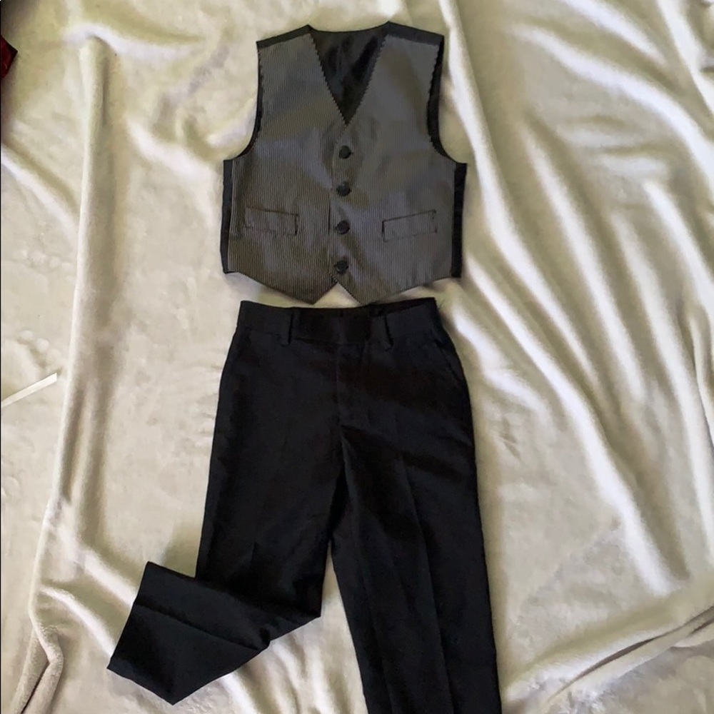 Black dressy pants and vest